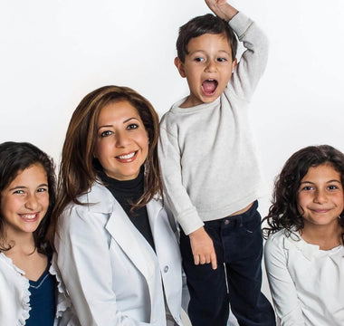 oogiebear founder Dr. Nina Farzin and her children