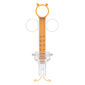 oogiebear baby medicine syringe & feeder — 2-piece one-handed dosing set